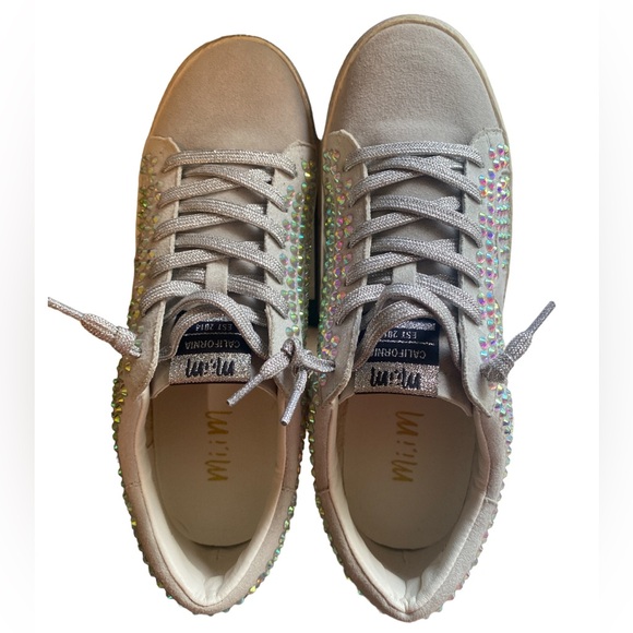 Miracle Miles Mi.iM Joann Lace up Rhinestone Suede Star Sneaker, Shoes - Size 6 - Picture 12 of 15